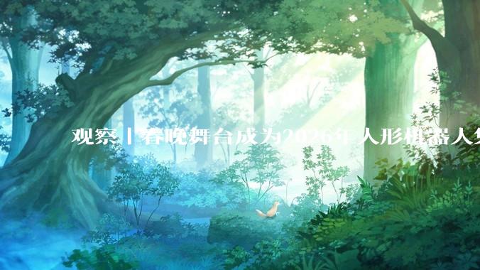 观察｜春晚舞台成为2026年人形机器人集体竞技第一站_场景_企业_行业